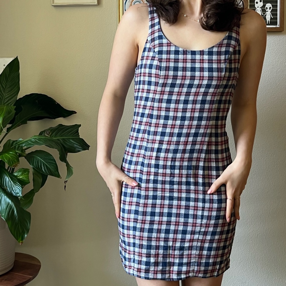 Adorable Vintage Abercrombie & Fitch Plaid Mini Dress!
